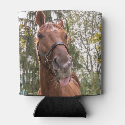 Paardenfoto Monogram Funny Koelbox Blikjeskoeler (Achterkant)