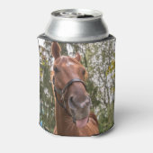 Paardenfoto Monogram Funny Koelbox Blikjeskoeler (Blikje Achterkant)