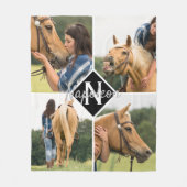 Paardenfoto Monogram paardenpaard Fleece Deken (Voorkant)
