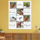 Paardenfoto Montage Pet Memorial Canvas Afdruk (Insitu (Woonkamer))