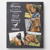 Paardenfoto Rustic Slate Keepslag Memorial Fotoplaat (Voorkant)