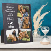 Paardenfoto Rustic Slate Keepslag Memorial Fotoplaat (Zijkant)