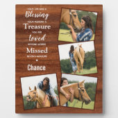 Paardenfoto Rustic Wood Keepslag Memorial Fotoplaat (Voorkant)
