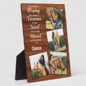 Paardenfoto Rustic Wood Keepslag Memorial Fotoplaat (Zijkant)