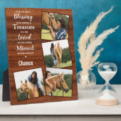 Paardenfoto Rustic Wood Keepslag Memorial Fotoplaat (Zijkant)