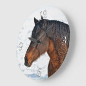 Paardenfoto tijdens de winterperiode "Jaar van de  Grote Klok (Hoek)