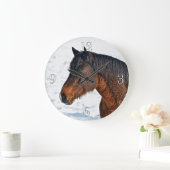 Paardenfoto tijdens de winterperiode "Jaar van de  Grote Klok (Huis)