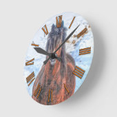 Paardenfoto tijdens de winterperiode "Jaar van de  Ronde Klok (Hoek)