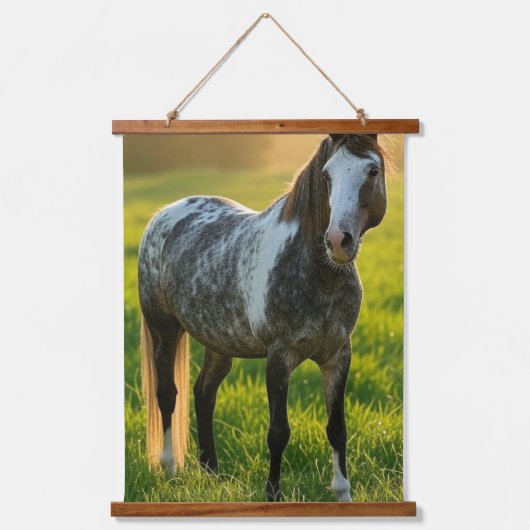 Paardenfoto toevoegen Aanpassen Hangend Wandkleed (Voorkant)