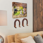 Paardenfotocanvas, met uw foto en bericht canvas afdruk