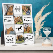 Paardenfotocollage - Herinnering aan huisdierverli Fotoplaat (Zijkant)