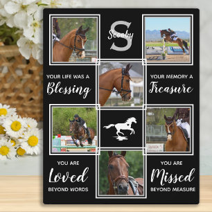 Paardenfotocollage - Memorial Gift - Paardenfoto Fotoplaat