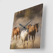 paardenfotografie vierkante klok (Hoek)