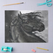 PaardenFriesian Breed Waterverf Tissuepapier (Craft)
