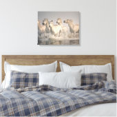 Paardengaloping in het Middellandse-Zeegebied Canvas Afdruk (Insitu (Slaapkamer))