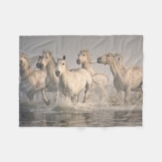 Paardengaloping in het Middellandse-Zeegebied Fleece Deken (Voorkant (Horizontaal))