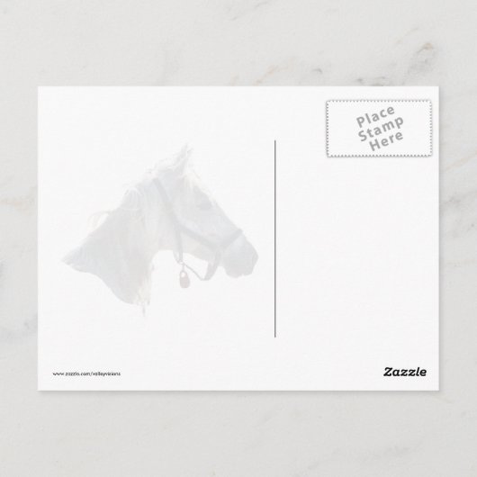 Paardengaloping in sneeuw briefkaart (Achterkant)