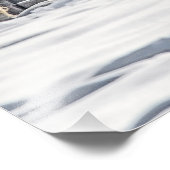 Paardengaloping in sneeuw foto afdruk (Hoek)