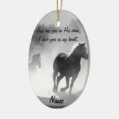 Paardengaloping uit de vuist keramisch ornament (Links)