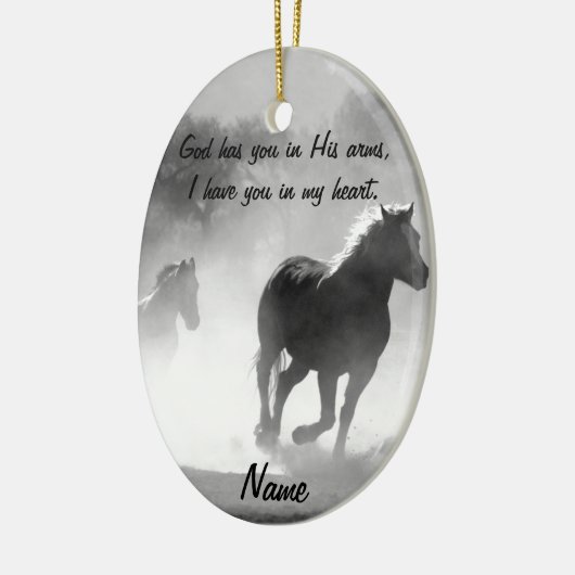 Paardengaloping uit de vuist keramisch ornament (Links)