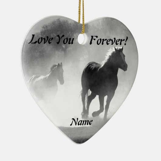 Paardengaloping uit de vuist keramisch ornament (Rechts)