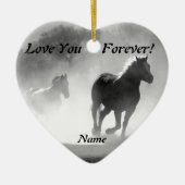 Paardengaloping uit de vuist keramisch ornament (Voorkant)