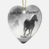 Paardengaloping uit de vuist keramisch ornament (Links)