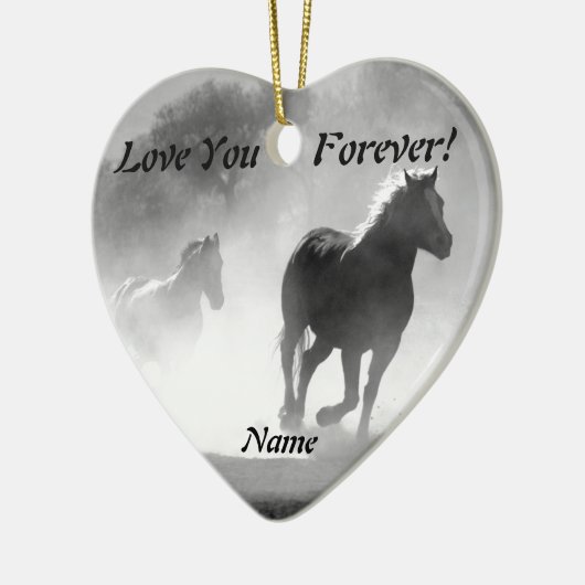 Paardengaloping uit de vuist keramisch ornament (Links)