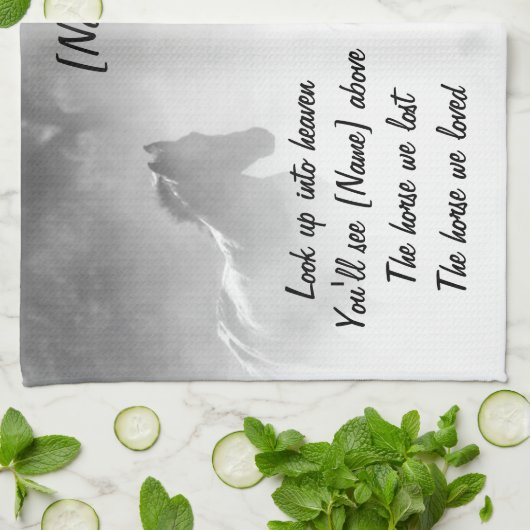 Paardengaloping uit de vuist theedoek (Gevouwen)