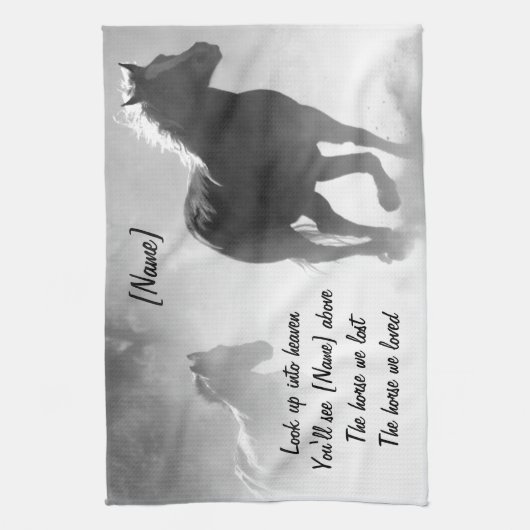 Paardengaloping uit de vuist theedoek (Verticaal)