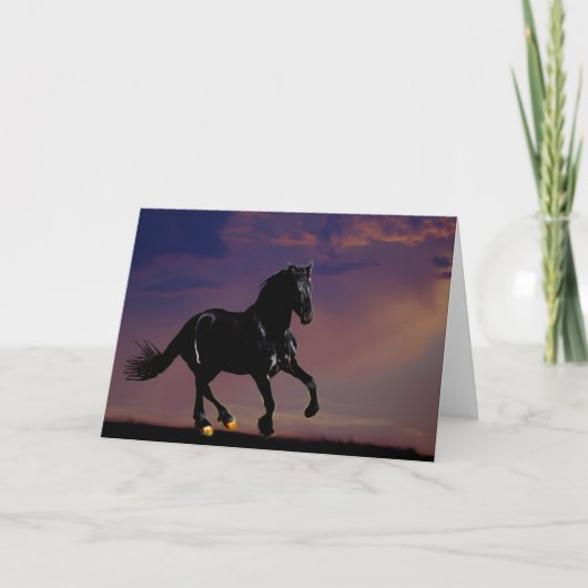 Paardengaloppeling gratis kaart (Voorkant)