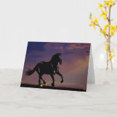 Paardengaloppeling gratis kaart (Gele Bloem)