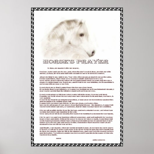 Paardengebed Poster (Voorkant)