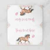 Paardengeboortedag Plaatskaartje (Buitenkant ongevouwen)