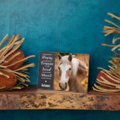 Paardengedenkteken Equestrian Keepsake Fotoplaat (Zijkant)