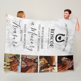 Paardengedenkteken ter nagedachtenis fleece deken