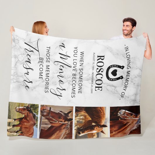 Paardengedenkteken ter nagedachtenis fleece deken (In situ)