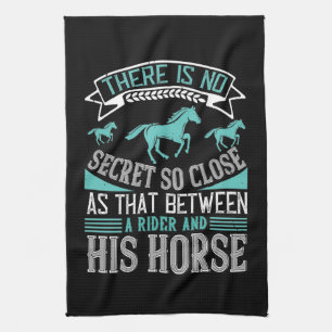 Paardengeheim Tussen Ruiter En Zijn Paard Theedoek