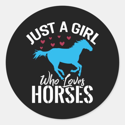 Paardengeleiders van paardenmeisjes Lover Gift Ide Ronde Sticker (Voorkant)