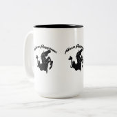 Paardengeluk Tweekleurige Koffiemok (Voorkant links)