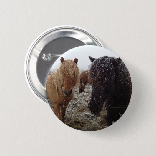 Paardengeschenken en persgeschenken, op maat gesne ronde button 5,7 cm (Voorkant /achterkant)
