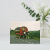 Paardengetrokken caravan, Co. Kerry, Ierland Briefkaart (Staand voorkant)