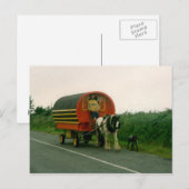 Paardengetrokken caravan, Co. Kerry, Ierland Briefkaart (Voorkant / Achterkant)