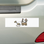 Paardengetrokken huwelijk bumpersticker (Op auto)