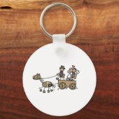 Paardengetrokken huwelijk sleutelhanger (Voorkant)