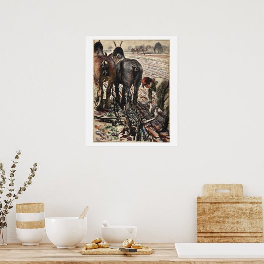 Paardengetrokken ploeg, Poster land_Propaganda (Keuken)