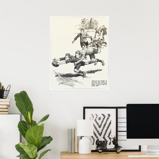 Paardengevoel -  Rugby afdrukken Poster (Thuiskantoor)