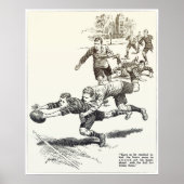 Paardengevoel -  Rugby afdrukken Poster (Voorkant)