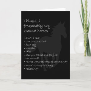 PaardenGezegde Funny Horse Quote Gift Girls Kaart