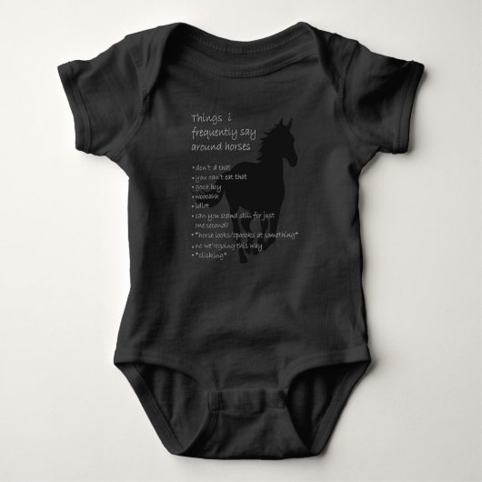 PaardenGezegde Funny Horse Quote Gift Girls Romper (Voorkant)